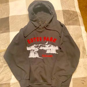 Estes Park Colorado women’s black hoodie size medium